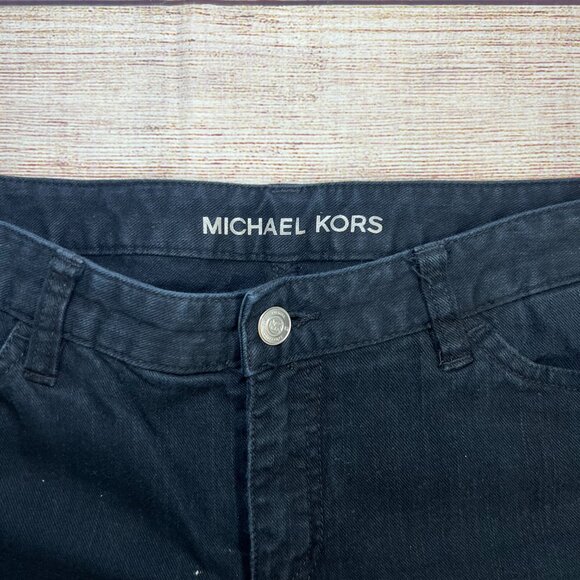 Michael Kors Women's Black Skinny Jeans Size 6 Designer Denim Pants with Zippers - Picture 7 of 10